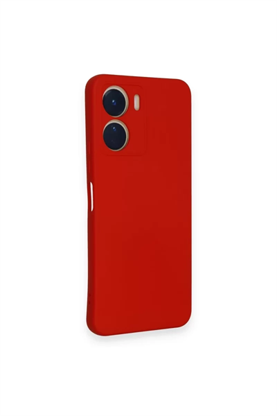 Vivo Y16 Kılıf Nano içi Kadife Silikon - Kırmızı