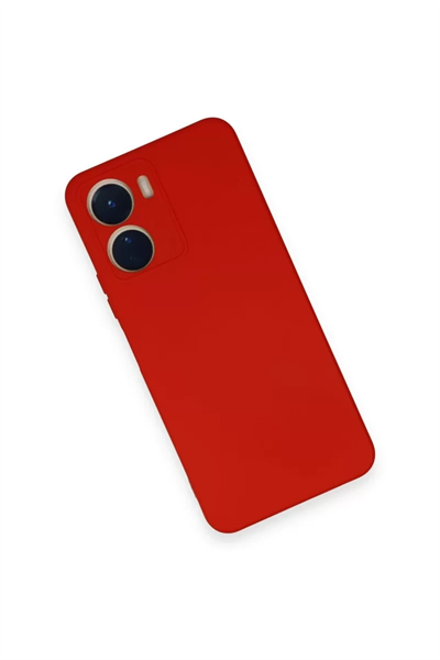 Vivo Y16 Kılıf Nano içi Kadife Silikon - Kırmızı