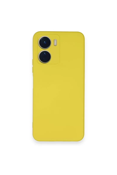 Vivo Y16 Kılıf Nano içi Kadife Silikon - Sarı