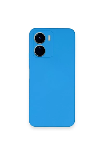 Vivo Y16 Kılıf Nano içi Kadife Silikon - Mavi