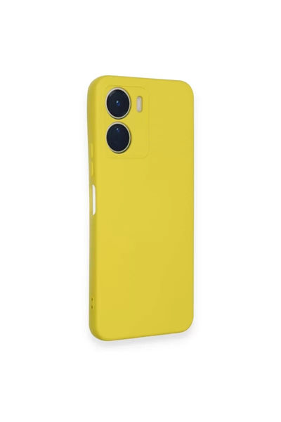 Vivo Y16 Kılıf Nano içi Kadife Silikon - Sarı