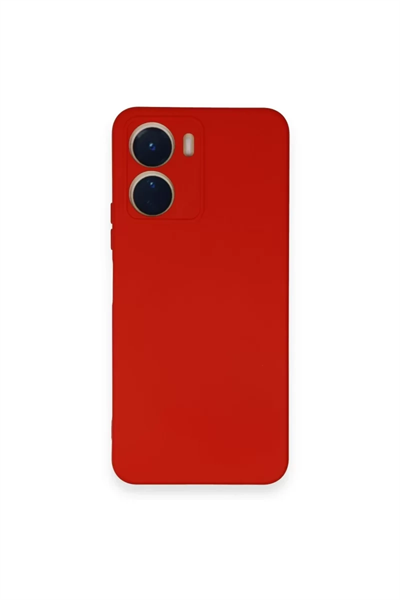 Vivo Y16 Kılıf Nano içi Kadife Silikon - Kırmızı
