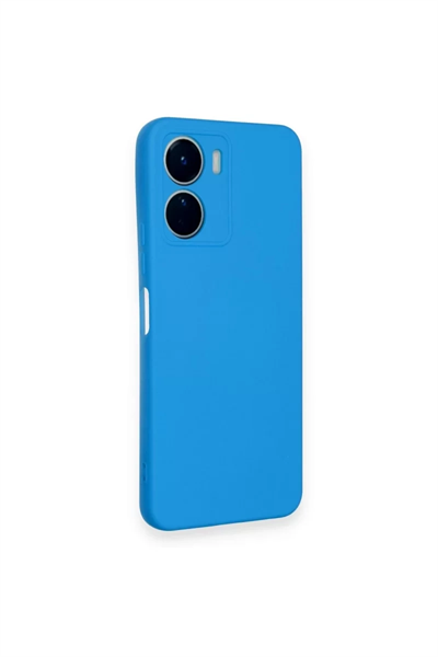 Vivo Y16 Kılıf Nano içi Kadife Silikon - Mavi