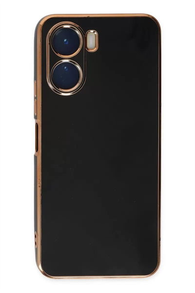 Vivo Y16 Kılıf Volet Silikon - Siyah