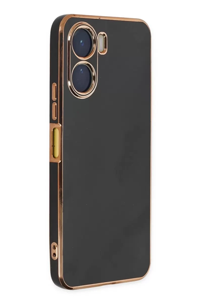 Vivo Y16 Kılıf Volet Silikon - Siyah