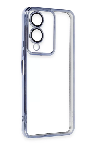 Vivo Y17S Kılıf Lensli Silikon - Açık Mavi