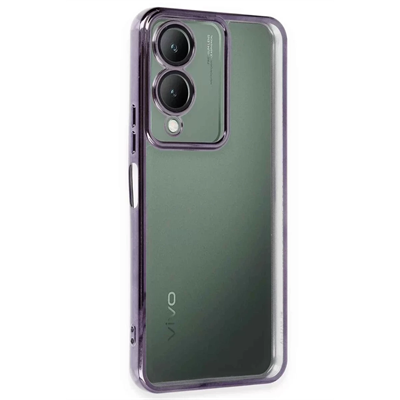 Vivo Y17S Kılıf Lensli Silikon - Mor