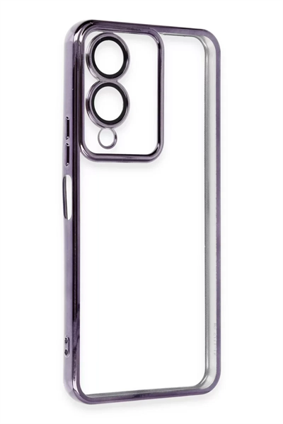 Vivo Y17S Kılıf Lensli Silikon - Mor