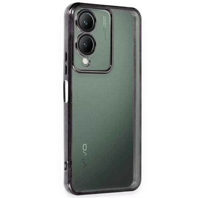 Vivo Y17S Kılıf Lensli Silikon - Siyah