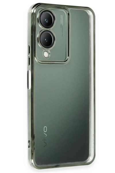Vivo Y17S Kılıf Lensli Silikon - Yeşil