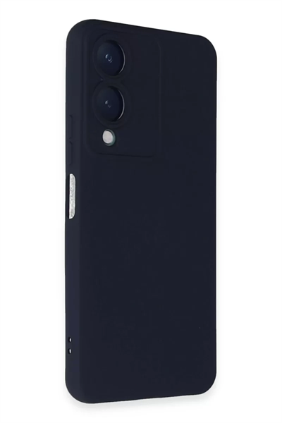 Vivo Y17S Kılıf Nano içi Kadife Silikon - Lacivert