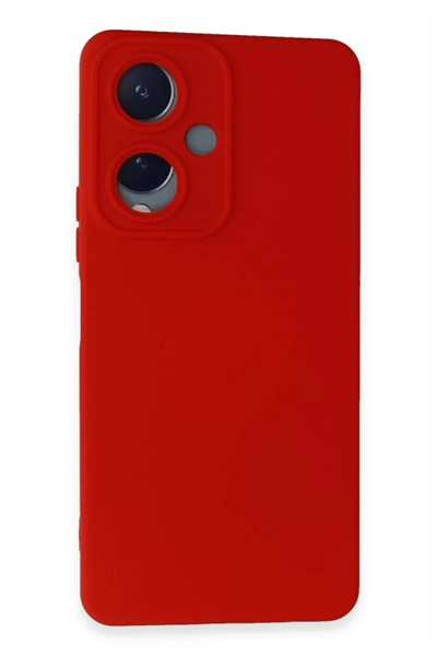 Vivo Y17S Kılıf Nano içi Kadife Silikon - Kırmızı