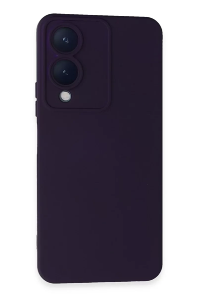 Vivo Y17S Kılıf Nano içi Kadife Silikon - Mor