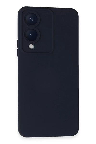 Vivo Y17S Kılıf Nano içi Kadife Silikon - Lacivert