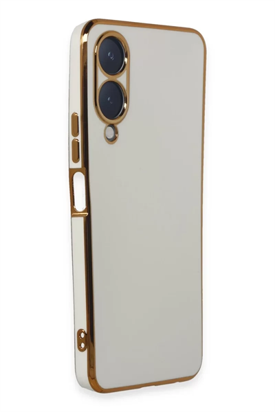 Vivo Y17S Kılıf Volet Silikon - Beyaz