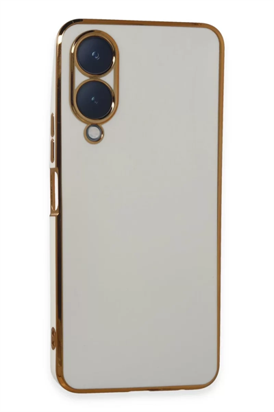 Vivo Y17S Kılıf Volet Silikon - Beyaz