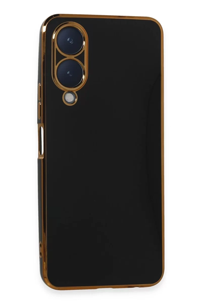 Vivo Y17S Kılıf Volet Silikon - Siyah