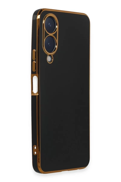 Vivo Y17S Kılıf Volet Silikon - Siyah