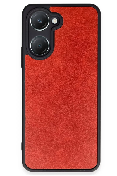 Vivo Y18 Kılıf Aras Deri Kapak - Kırmızı