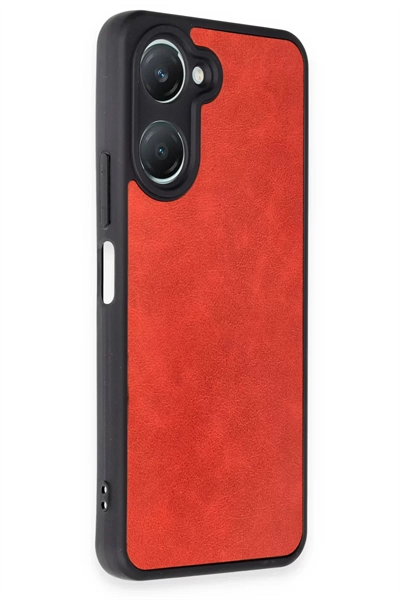 Vivo Y18 Kılıf Aras Deri Kapak - Kırmızı