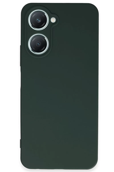 Vivo Y18 Kılıf First Silikon - Koyu Yeşil