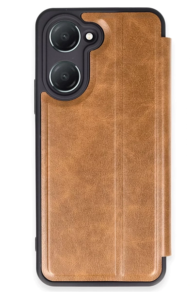 Vivo Y18 Kılıf Flip Cover - Taba