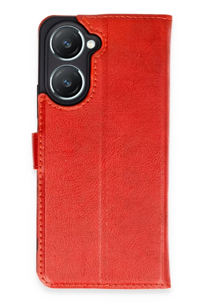Vivo Y18 Kılıf Trend S Plus Kapaklı Kılıf - Kırmızı