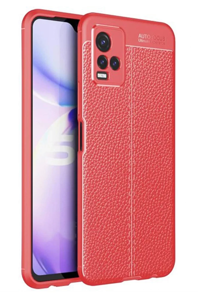 Vivo Y21S Kılıf Auto Focus Kapak - Kırmızı