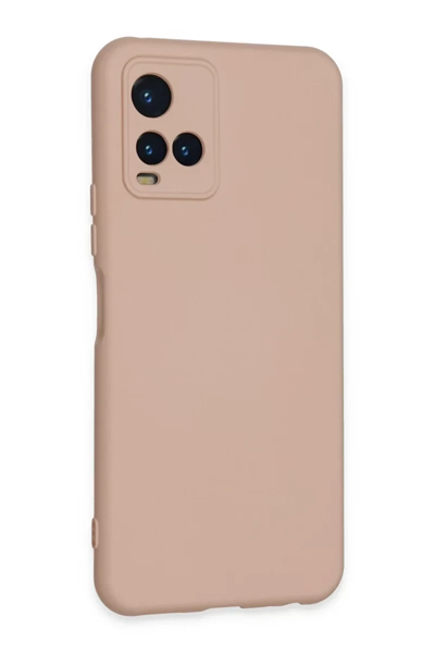 Vivo Y21S Kılıf Nano içi Kadife Silikon - Pudra
