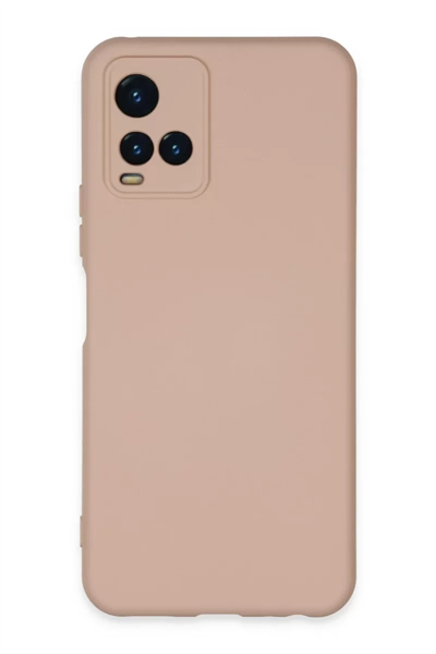 Vivo Y21S Kılıf Nano içi Kadife Silikon - Pudra