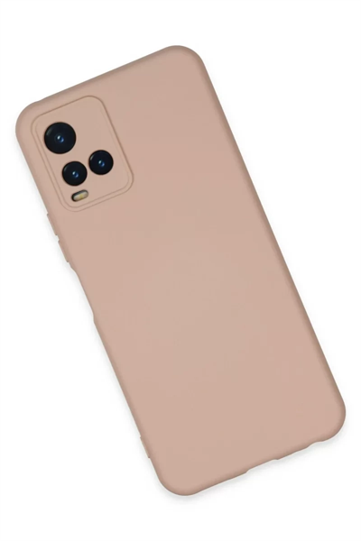 Vivo Y21S Kılıf Nano içi Kadife Silikon - Pudra