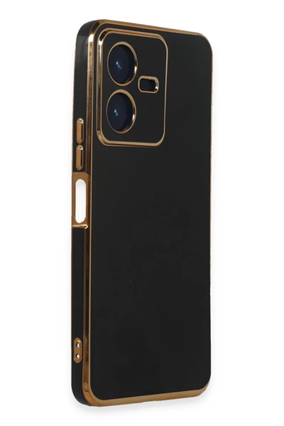 Vivo Y22 2022 Kılıf Volet Silikon - Siyah
