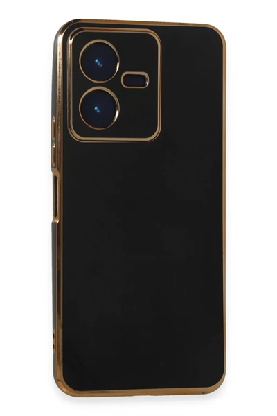 Vivo Y22 2022 Kılıf Volet Silikon - Siyah