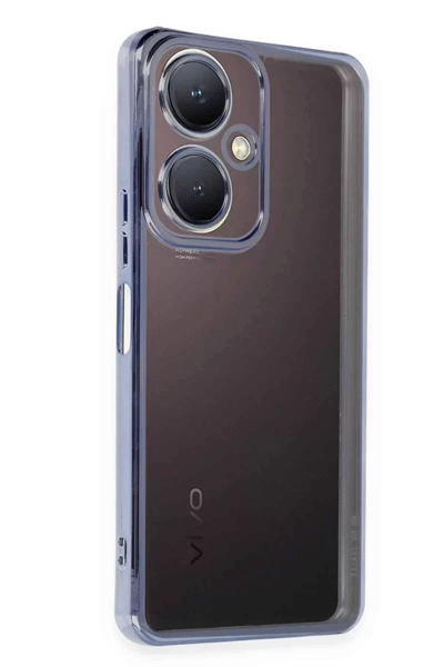 Vivo Y27 Kılıf Lensli Silikon - Açık Mavi