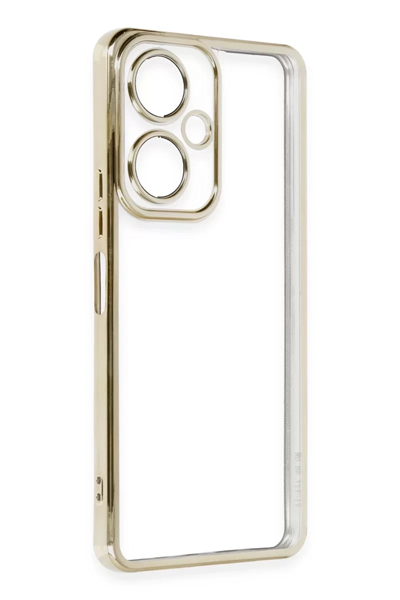 Vivo Y27 Kılıf Lensli Silikon - Gold
