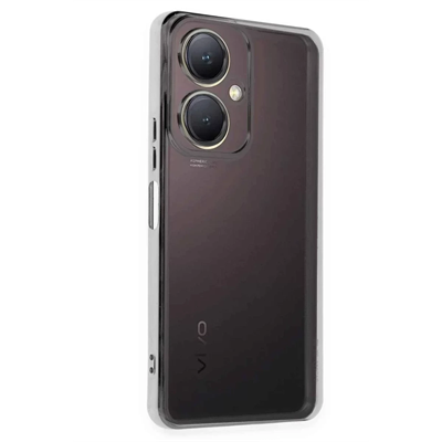 Vivo Y27 Kılıf Lensli Silikon - Gümüş