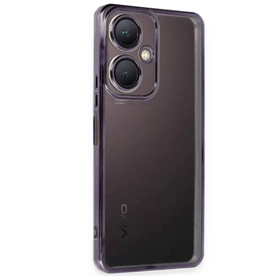 Vivo Y27 Kılıf Lensli Silikon - Mor