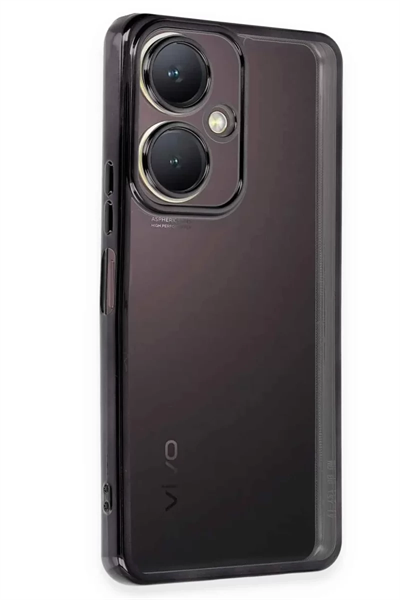 Vivo Y27 Kılıf Lensli Silikon - Siyah