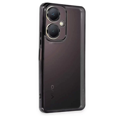 Vivo Y27 Kılıf Lensli Silikon - Siyah