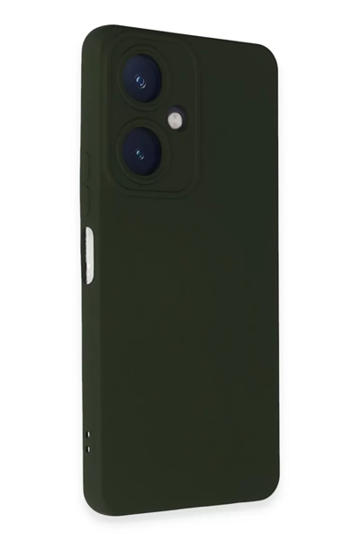 Vivo Y27 Kılıf Nano içi Kadife Silikon - Koyu Yeşil