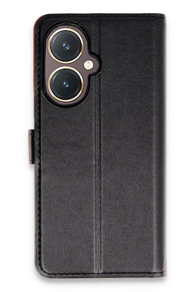 Vivo Y27 Kılıf Trend S Plus Kapaklı Kılıf - Siyah