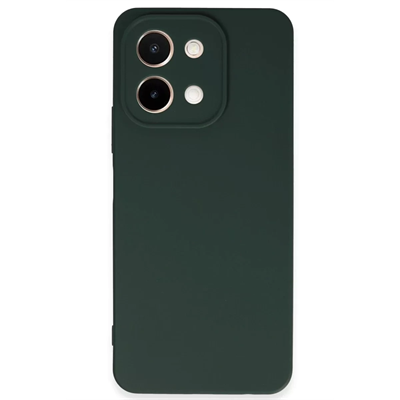 Vivo Y28 Kılıf First Silikon - Koyu Yeşil
