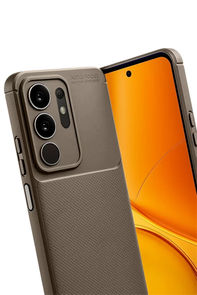 Vivo Y29 4G Auto Focus Karbon Kapak - Kahverengi