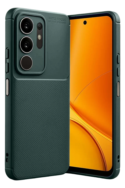 Vivo Y29 4G Auto Focus Karbon Kapak - Koyu Yeşil