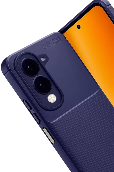 Vivo Y29S Auto Focus Karbon Kapak - Lacivert