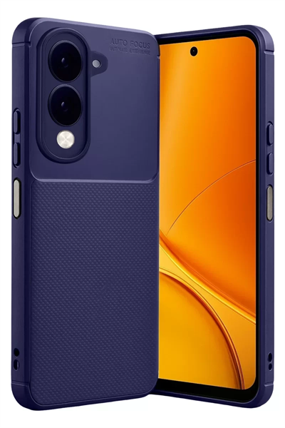 Vivo Y29S Auto Focus Karbon Kapak - Lacivert