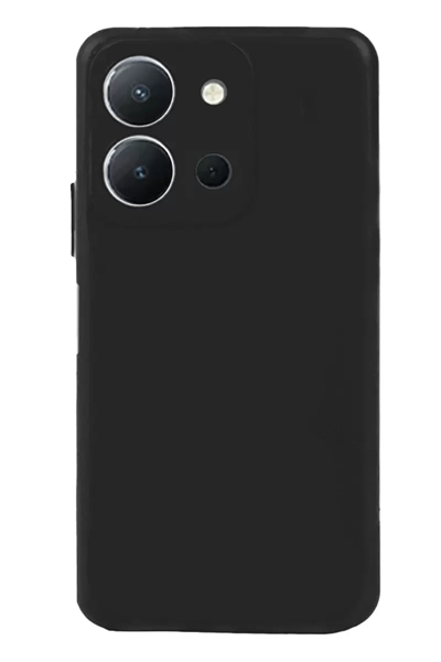 Vivo Y36 Kılıf Nano içi Kadife Silikon - Siyah