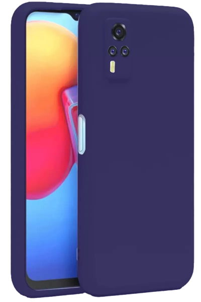 Vivo Y53S Kılıf Nano içi Kadife Silikon - Mor
