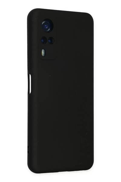 Vivo Y53S Kılıf Nano içi Kadife Silikon - Siyah
