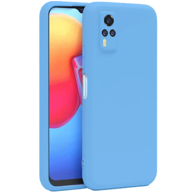 Vivo Y53S Kılıf Nano içi Kadife Silikon - Mavi